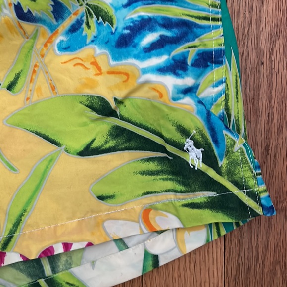 Men’s NWOT Polo Ralph Lauren Hawaiian print swim trunks size XL - Picture 2 of 8